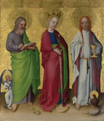 Saint Matthew, Catherine of Alexandria, and John the Evangelist
